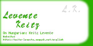 levente keitz business card